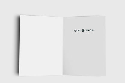 Here Lies Your Youth tombstone birthday card – inside view