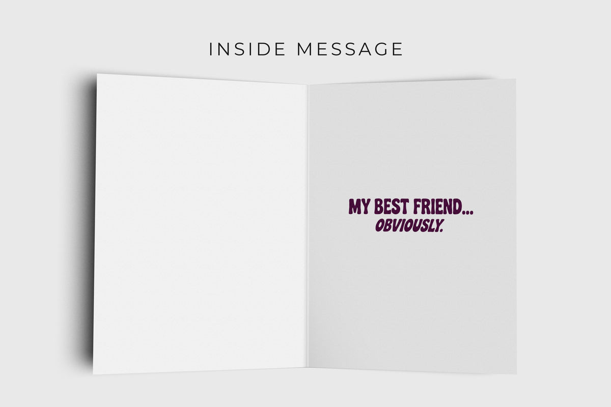 Who You Gonna Call Halloween card – inside reads My best friend… obviously