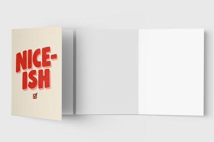 Nice-ish funny Christmas card with kraft envelope