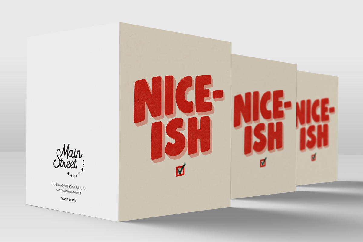 Nice-ish funny Christmas card – detail view