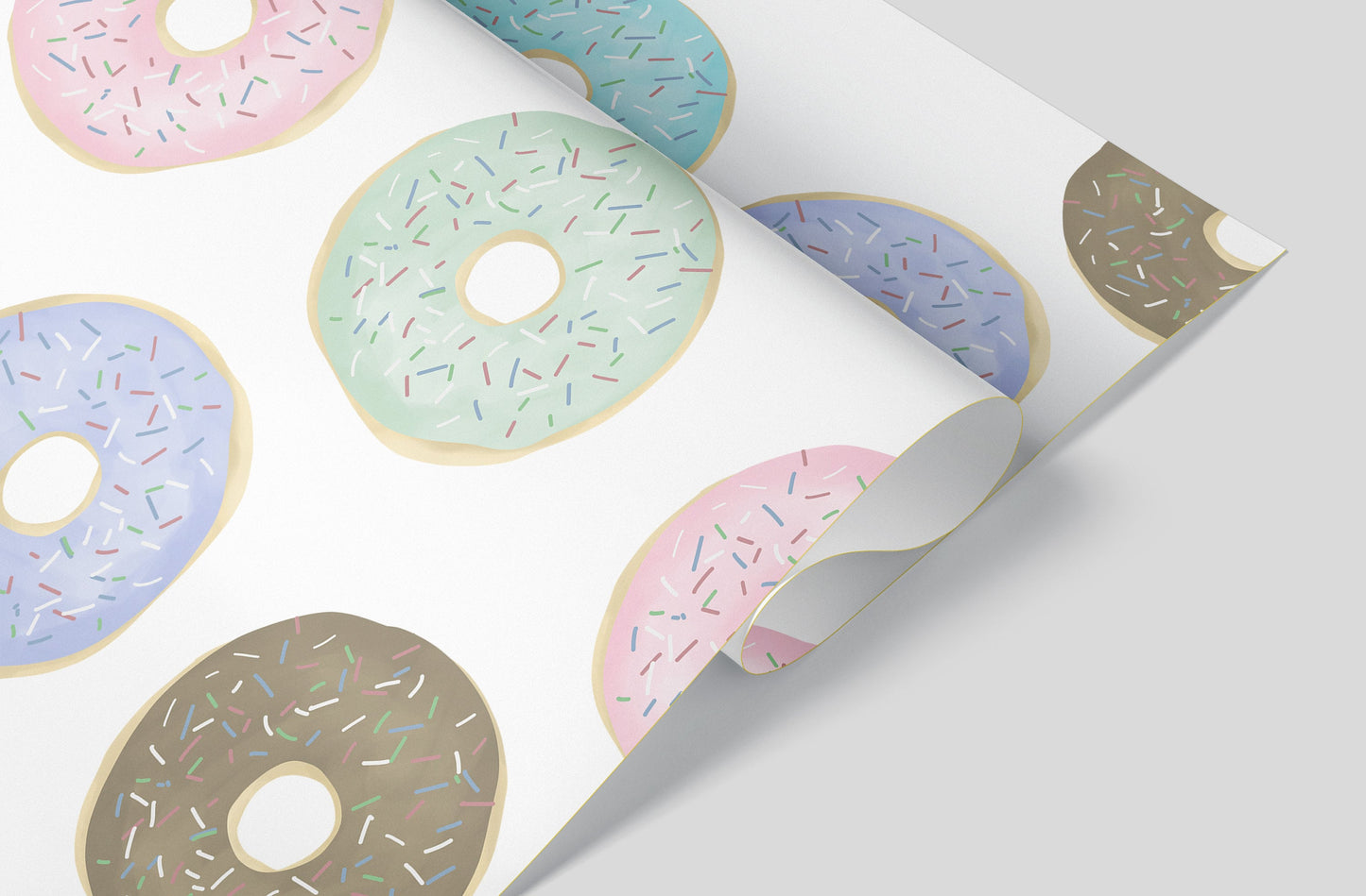 Donuts Wrapping Paper - Gift Wrap - Baby Shower Wrapping Paper - Donuts - Colorful - Birthday - Kids - Playful - Sweets - Dessert