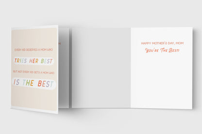 Best Mom Mother's Day card – detail view