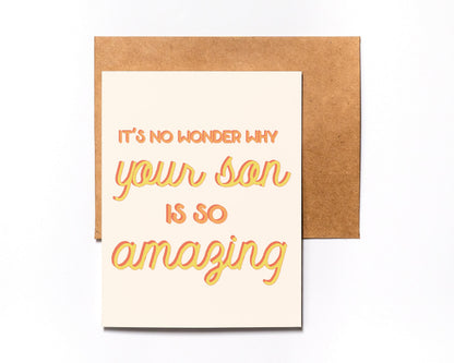 Mother-in-law Mother's Day card with kraft envelope