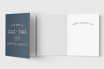Dad bod Father's Day card – detail view