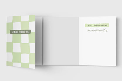 Becoming My Mother Mother's Day card – detail view