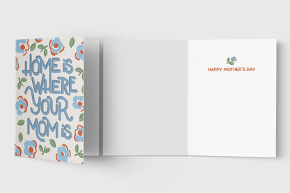 Home Is Where Your Mom Is card – detail view