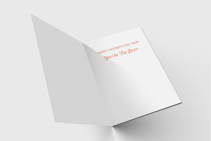 Best Mom Mother's Day card – alternate view
