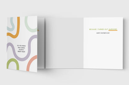 Great Mom Mother's Day card – detail view