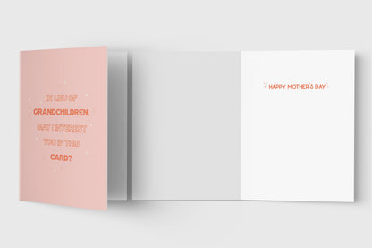 In Lieu of Grandchildren Mother's Day card – detail view