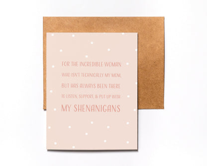 Like a Mom Mother's Day card with kraft envelope