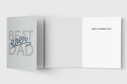 Best Dad Ever card with kraft envelope