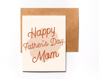 Father's Day card for Mom with kraft envelope