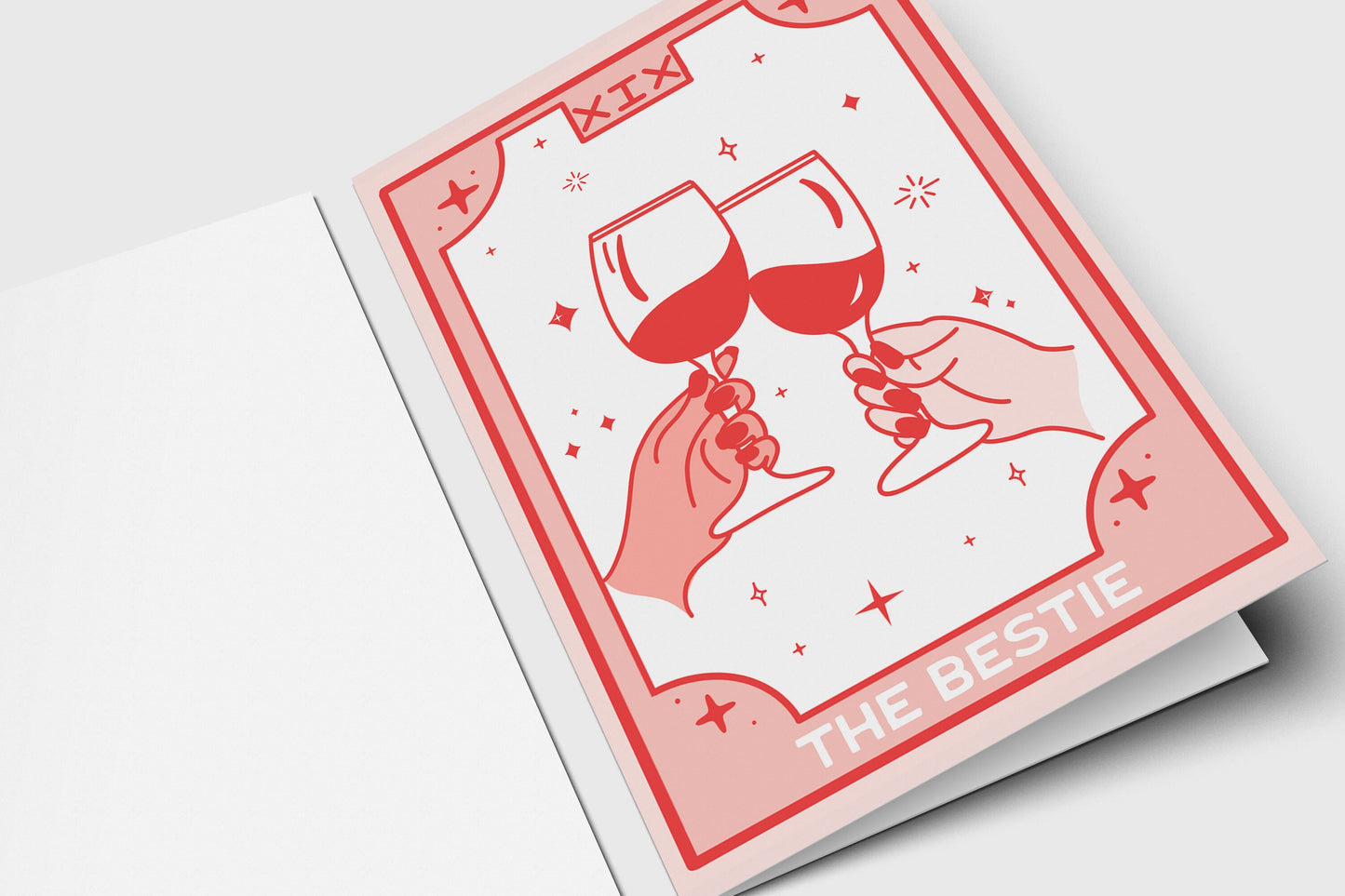 Tarot Greeting Card - The Bestie - Unique - For BFF - For Friend - Just Because - Best Friend - Hype Women - Feminist - Girl Power