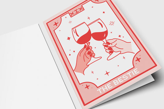 Tarot Greeting Card - The Bestie - Unique - For BFF - For Friend - Just Because - Best Friend - Hype Women - Feminist - Girl Power