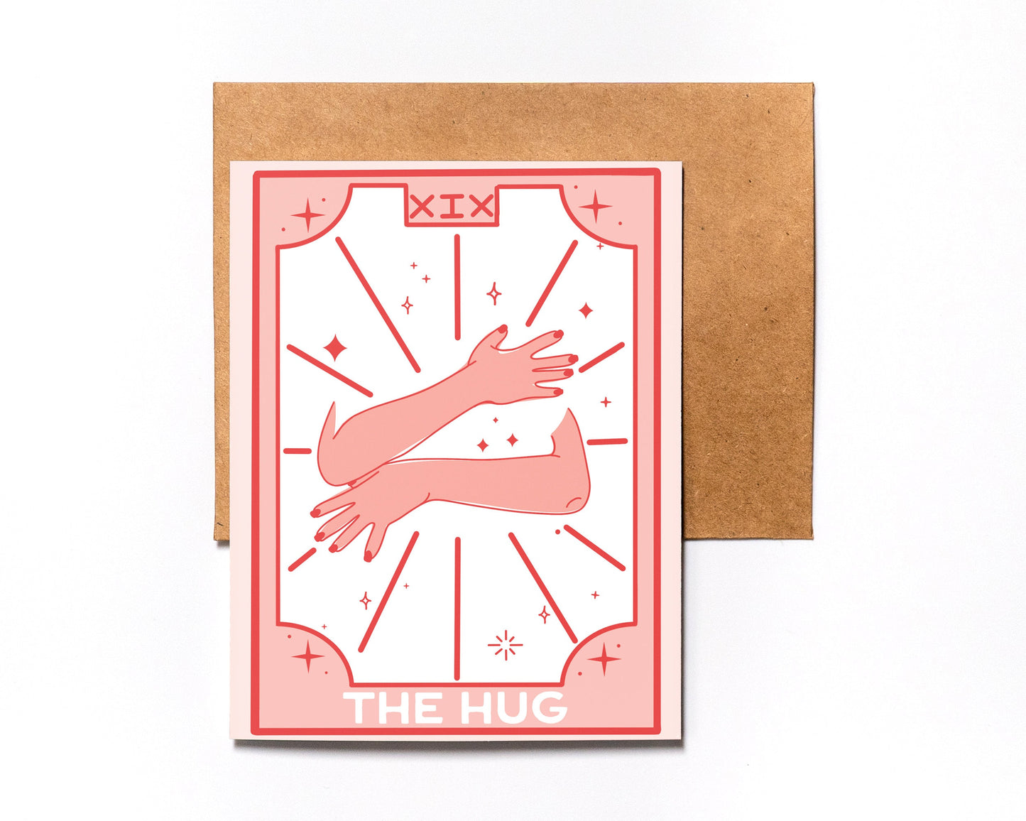 Tarot Greeting Card The Hug - Unique - For Friend - Breakup - Divorce - Sympathy - Ex Husband - Ex Boyfriend - Breakup - Blank Inside